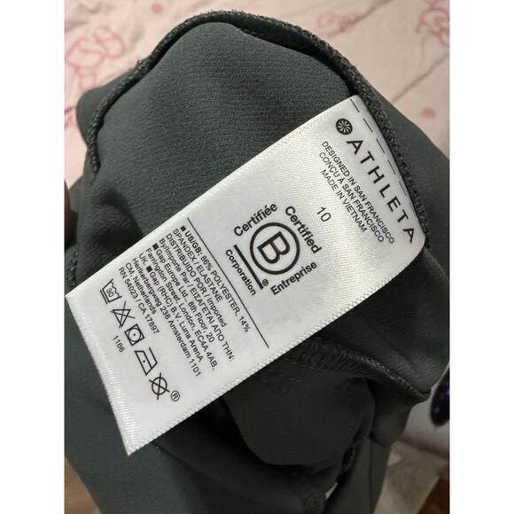 Athleta Endless High Rise Pant Bali Green Size 10 Ankle Pant Athletic - Picture 5 of 5